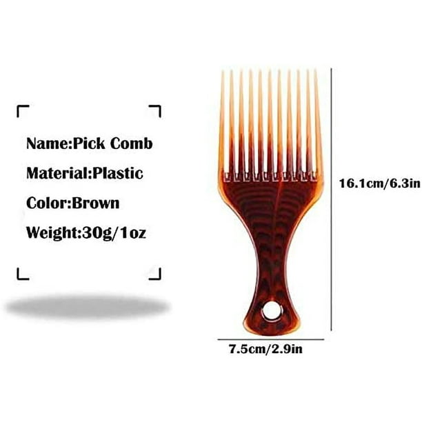 Cepillo para cabello rizado con inserción de horquilla, peine para cabello afro, herramienta de peluquería de plástico, peine para cabello, el mejor de su clase