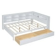 thumbnail image 6 of Mintazer Full Daybed with Storage Headboard & Charging Station, 2 Drawers & Shelves, Wood Bed Frame for Kids Bedroom, White, 6 of 16