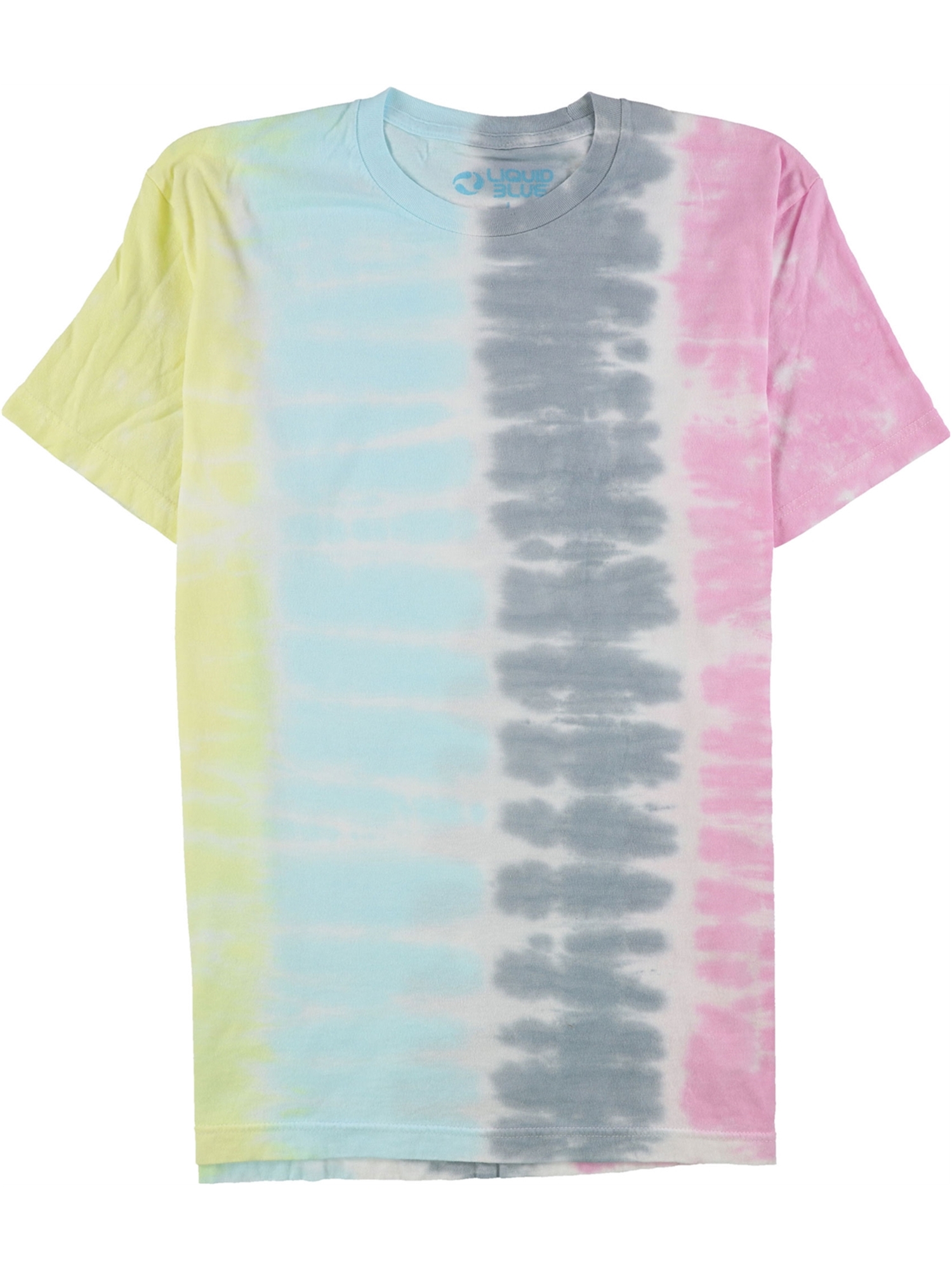 Liquid Blue Womens Pastel Tie-Dye Basic 