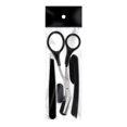 thumbnail image 5 of Cuchillo de acero inoxidable plegable para recortar cejas, alicates de microinclinación, clip para cejas, peine desmontable, tijeras para recortar cejas, herramienta de maquillaje de belleza de tres, 5 of 5