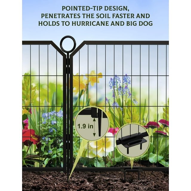BeesClover Commercial-Grade Foldable 40 Inch Dog Playpen for Small/Medium Dogs | Secure Lock Metal Pet Fence, Quick Assembly for Backyard, Travel & Home Use – Weatherproof Exercise Pen