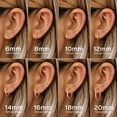 thumbnail image 6 of ChicSilver 14K Rose Gold Plated Huggie Earrings Silver Huggie Hoop Earrings Small Gold Plated Hoop Earring for Women 14MM, 6 of 9