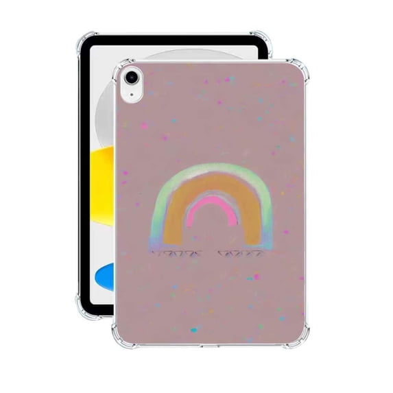 Compatible with iPad mini 2 Phone Case, Boho-Rainbow-aestetic-53 Case Silicone Protective for Teen Girl Boy Case for iPad mini 2