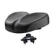 thumbnail image 5 of Asiento de bicicleta con adaptador de asiento, resistente al desgaste, cómodo, almohadilla de bicicleta agrandada negro, 5 of 9
