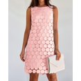 thumbnail image 2 of Vestido BTFBM para mujer, hueco, bordado en círculo, color rosa, XXL, 2 of 8