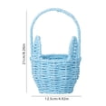 thumbnail image 2 of Woven Easter Bunny Basket - 8.26"" Light Blue Rattan Easter Basket with Bunny Ears, Multi-Functional Storage Basket for Easter Decor and Easter Gifts, White, 2 of 5