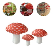 FRCOLOR Red Paper Lanterns for Decor Mushroom Shaped Made of Paper Perfect for Hanging Indoors or Outdoors 3pcs