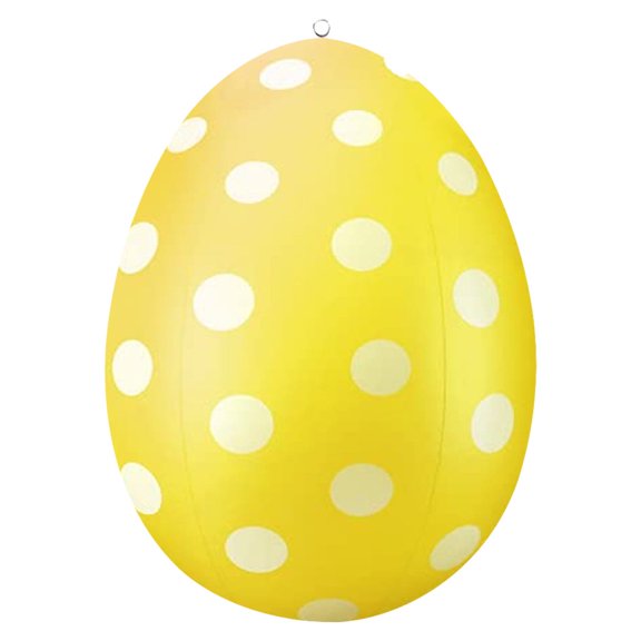 24In Easter Oversized Polka-Dot Inflatable Eggs Decorations, PVC Easter Eggs Balloon with Hang-Up Ring Decor for Yard Garden Porch Outdoor Party