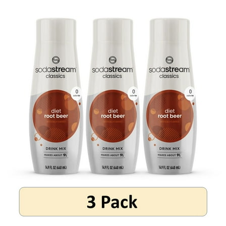 SodaStream Diet Root Beer Mix, 14.8 fl oz. (Pack of 3)