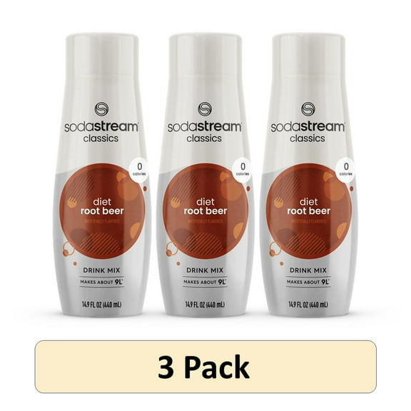 SodaStream Diet Root Beer Mix, 14.8 fl oz. (Pack of 3)