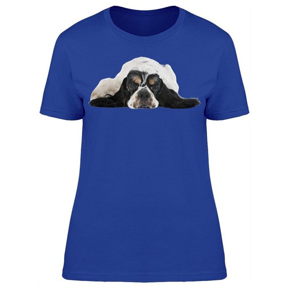 Grumpy Spaniel On The Floor T-Shirt Women -Image by Shutterstock, Female 3X-Large