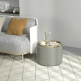 thumbnail image 2 of HOMCOM Round Coffee Table with Tray Top, Storage and Linen Upholstery, 2 of 10