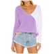 thumbnail image 1 of Puntoco suéter moda mujer Casual manga larga Casual Color contraste Patchwork suéter blusa liquidación de Navidad Puntoco Puntoco-5301, 1 of 7