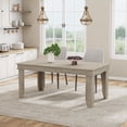 thumbnail image 1 of Spacious Farmhouse Dining Table for 6-8 – 71'' Long Plain Wood Rectangular Kitchen Table – Sturdy Frame – Rustic Light Oak Finish – Ideal for Family Meals, Office, or Study – Light Oak Color (Log Colo, 1 of 7