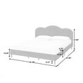 thumbnail image 6 of Arched Upholstered King Platform Bed in Gray Velvet, 6 of 6