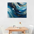 thumbnail image 2 of Nawypu Navy Blue and Gold Abstract Canvas Wall Art, Abstract Canvas Wall Art, Navy Blue and Gold Wall Decor, Blue and Gold Canvas Wall Art, Abstract Wall Decor, Living Room, Bedroom, Bathroom, 2 of 6