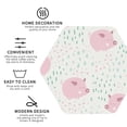 thumbnail image 3 of Picia Cute Pigs Printed Leather Coasters for Drinks, 4" Drink Coasters Set of 4 for Tabletop Protection, Handmade Luxurious Home Décor and Housewarming Gift -Hexagon, 3 of 6