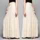 thumbnail image 4 of Gibobby faldas para mujer elegante Falda larga plisada de doble capa de encaje para mujer Falda de cintura elástica(Beige， XL), 4 of 5