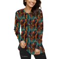 thumbnail image 1 of YDLCAFD T-Shirts pour Femmes Mode Décontractée T-Shirt Imprimé Manches Longues Col Rond Haut Blouse, 1 of 5