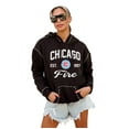 thumbnail image 2 of Women's Gameday Couture  Black Chicago Fire Catch the Vibe Studded Pullover Hoodie, 2 of 5