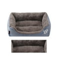 thumbnail image 1 of Methold Casa para mascotas, cama para mascotas móvil cuadrada, soporte para el cuello, estera para dormir cálida y ecológica para mascotas Suministros para perros Gris L, 1 of 6