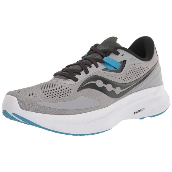 Saucony Men's Guide 15 Running Shoe, Alloy/Topaz, 12 Wide