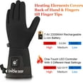 thumbnail image 4 of SNOW DEER Heated Glove Liners Men Women,Rechargeable Battery Heated Motorcycle Ski Snow Warmer Gloves, 4 of 9