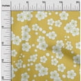thumbnail image 2 of oneOone Rayon Yellow Fabric Asian Japanese Floral Craft Projects Decor Fabric Printed By The Yard 56 Inch Wide, 2 of 4
