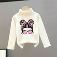 thumbnail image 3 of Iyufng Girls Sweatshirts,Fleece Graphic Cotton Crewneck Pullover Sweatshirt for Girls,Children's Small and Medium-sized Plush Thick Printed High Neck Fashion Tops,Teen Girls Pullover Tops, 3 of 3