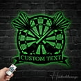 thumbnail image 3 of Handmadetneonsign Personalized Name Dart Dartboard Metal Wall Art LED Light - Custom Name Dart Player Metal, 3 of 5