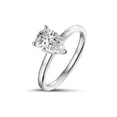 thumbnail image 2 of Eloya Jewel 14K White Gold Plated 1.81 Ct Pear Cut Moissanite Ring - Elegant Eternity Engagement Jewelry for Women - Stunning Wedding Proposal Moissanite Ring Gift for Her - Anniversary Gifts, 2 of 3