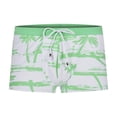 thumbnail image 4 of Lycaql Men Swim Brief Adult Men's Boxers Fashion Quick Drying Printed Lace Up Five Point Casual Swimming Trunks(Green,M), 4 of 5