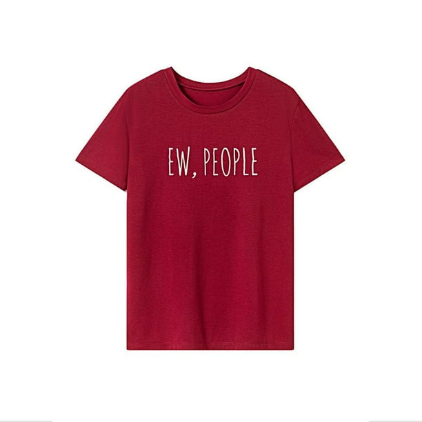 Camiseta de mujer con cuello redondo, camiseta básica de recuerdo para vacaciones, oficina, uso diario S