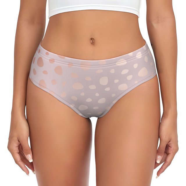 Balery Rose Gold Abstract Spots 1 Ropa Interior de Algodón para Mujer con Dibujo – Braguitas Cómodas y Elásticas, Estilo Clásico-Medium