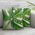 thumbnail image 3 of Shiartex  Summer Pillow Cover Palm Tree Decor Hello Sunshine Tropical Green Leaf Farmhouse Seasonal Pillow Case Decorations for Home Sofa Couch 22x22in, 3 of 5