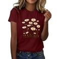 thumbnail image 2 of Xdegoge T Shirts for Women Graphic Under 10 Short Sleeve Crewneck Shirts Floral Summer Casual Tops Tunic Loose Fit Tees Soft Comfy Blouses of The Week Saved for Later, 2 of 5