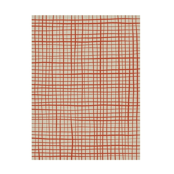 Canvas Wall Art - Treechild 'Hand Drawn Grid Pattern' Wall Art for Living Room, Bedroom, or Office D?cor by Trademark Fine Art - 14 x 19 Inches