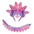 thumbnail image 1 of Diadema de dinosaurio con cola, decoración creativa, accesorio fotográfico divertido para eventos, juegos de rol Rosa, 1 of 8