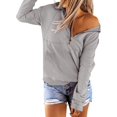 thumbnail image 3 of NEIRID  Women's Long Sleeve Lapel Half Zip Up Sweatshirt Solid Stylish Loose Fit Casual Pullover Tops, 3 of 7