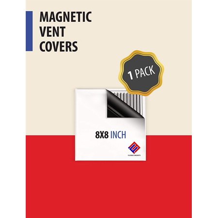 

Strong Magnetic Vent Covers - Thick Magnet for Standard Air Registers - for RV Home HVAC AC and Furnace Vents - Pure White Magnetic Sheet - 8 inch X 8