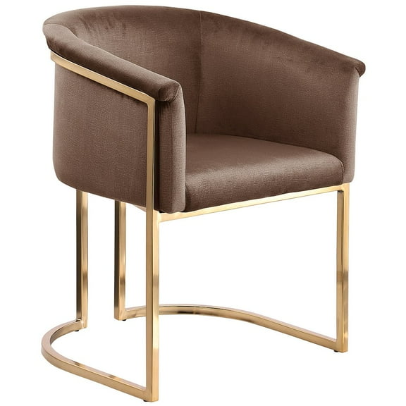 Meridian Furniture Tierra Brown Velvet Dining Chair