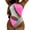 A-Pink, variant on Wxolcjlv Swimsuits For Women European Sequin Mesh Stitching Bikini Style Swim Suits