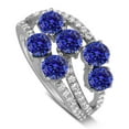 thumbnail image 2 of Unique 2 Carat blue Sapphire and Diamond Ring for Women, 2 of 4
