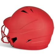 HX Rise Fastpitch Batting Helmet with Facemask, Large, Scarlet