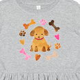 thumbnail image 4 of Inktastic Cute Puppy Valentine with Hearts and Bones Girls Toddler Dress, 4 of 5
