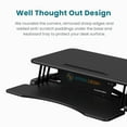 thumbnail image 2 of VersaDesk® 32" PowerRiser® Electric Height Adjustable Standing Desk Riser for Home Office, Black, w/ Keyboard Tray, 2 of 8
