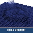 thumbnail image 2 of Smiry Chenille Bathroom Rugs 47x17, Rubber Backing Washable Bath Mats for Bathroom Floor, Navy Blue, 2 of 9