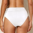 thumbnail image 6 of High Waist Ruched Back Bikini Bottom with Smooth Fabric and Tummy Control Fit, Awesome For Beach Vacations Resort Wear Or Summer Days White XL, 6 of 6