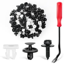 GOOACC 101Pcs Engine Under Cover Push-Type Retainer for Lexus Toyota Clips 90467-07201 Front Bumper Nut Grommet Avalon Camry 90189-06193 Liner Screw Bolt 90159-60477 with Fastener Remover