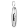 thumbnail image 3 of FJC Finejewelers 925 Sterling Silver Bright Cut First Communion 19x Oval Charm Locket 24 x 15 mm, 3 of 7